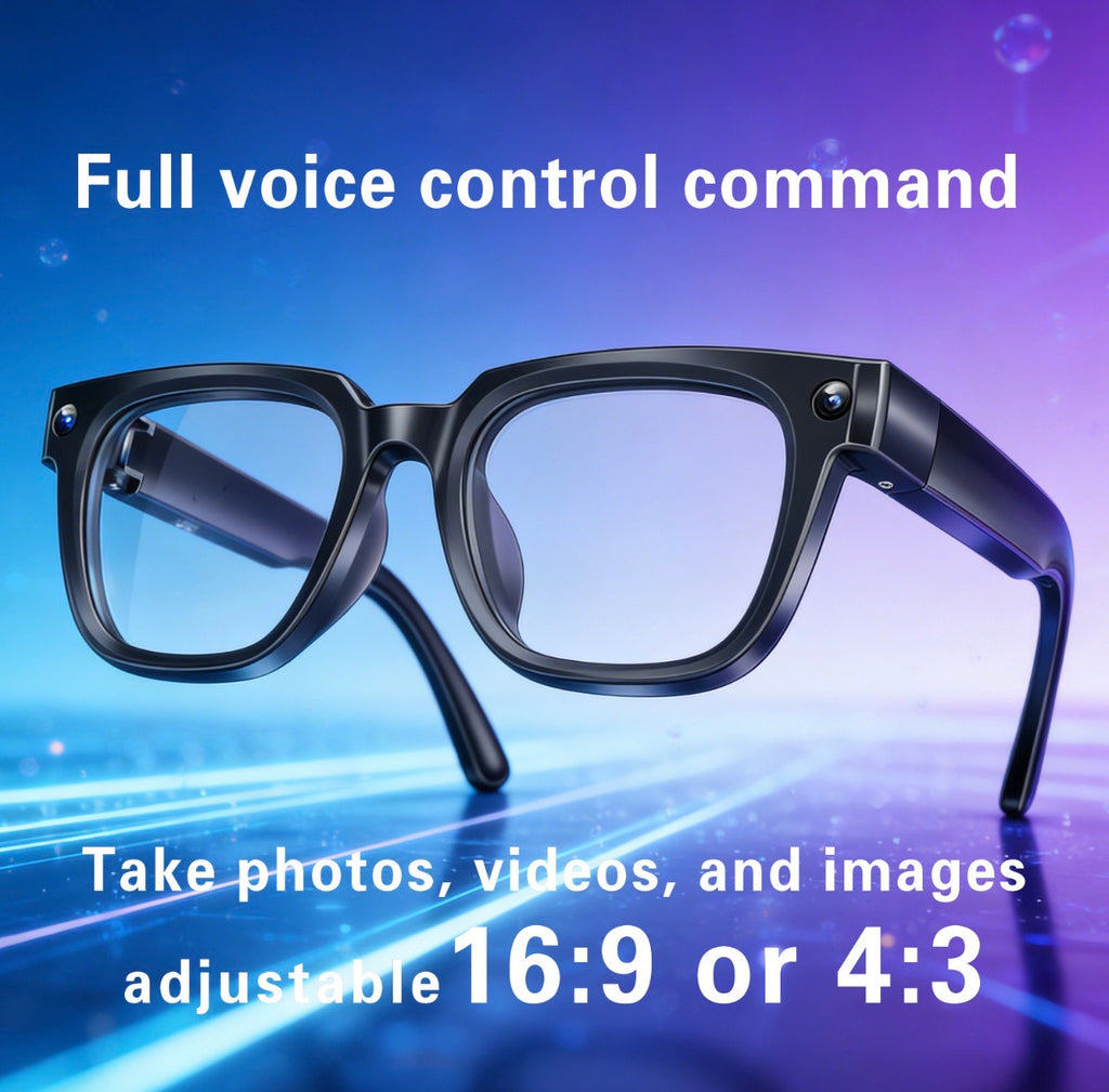 Q11 AI Smart Glasses with 4K Camera, Real-Time Translation, Voice Control & 3D Stereo Audio