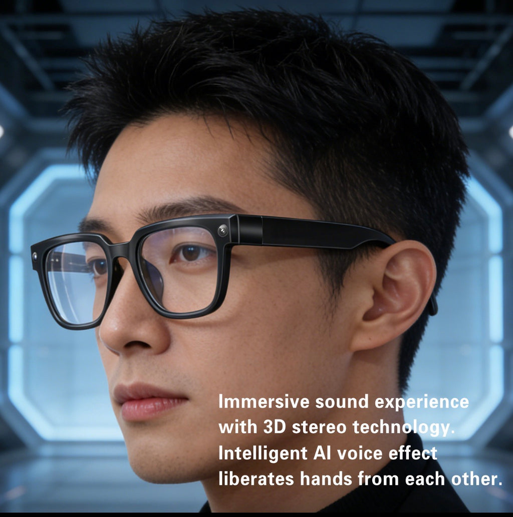 Q11 AI Smart Glasses with 4K Camera, Real-Time Translation, Voice Control & 3D Stereo Audio