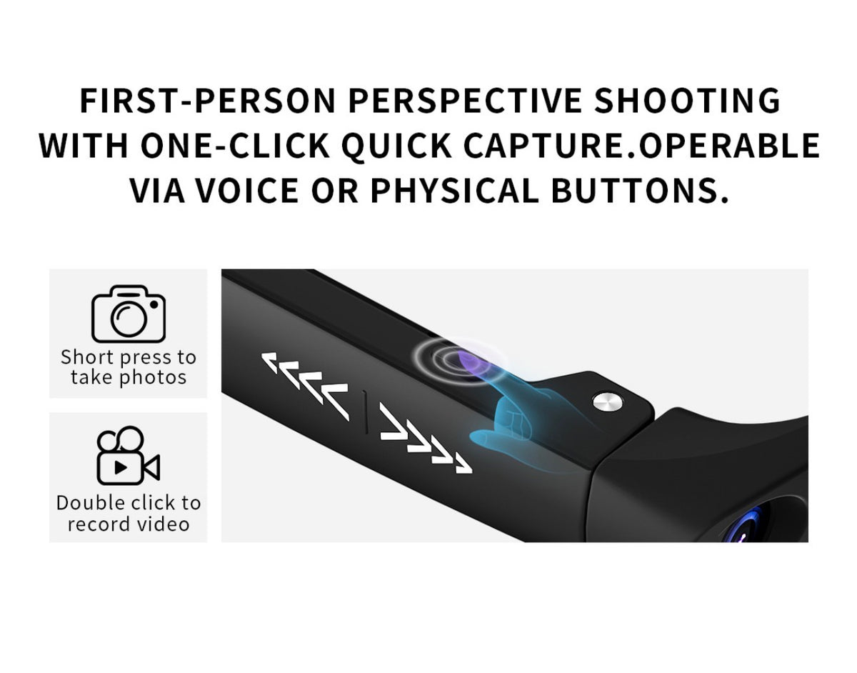 AI Smart Camera Glasses – 8MP 1080P HD Video, Bluetooth 5.3 & Translation