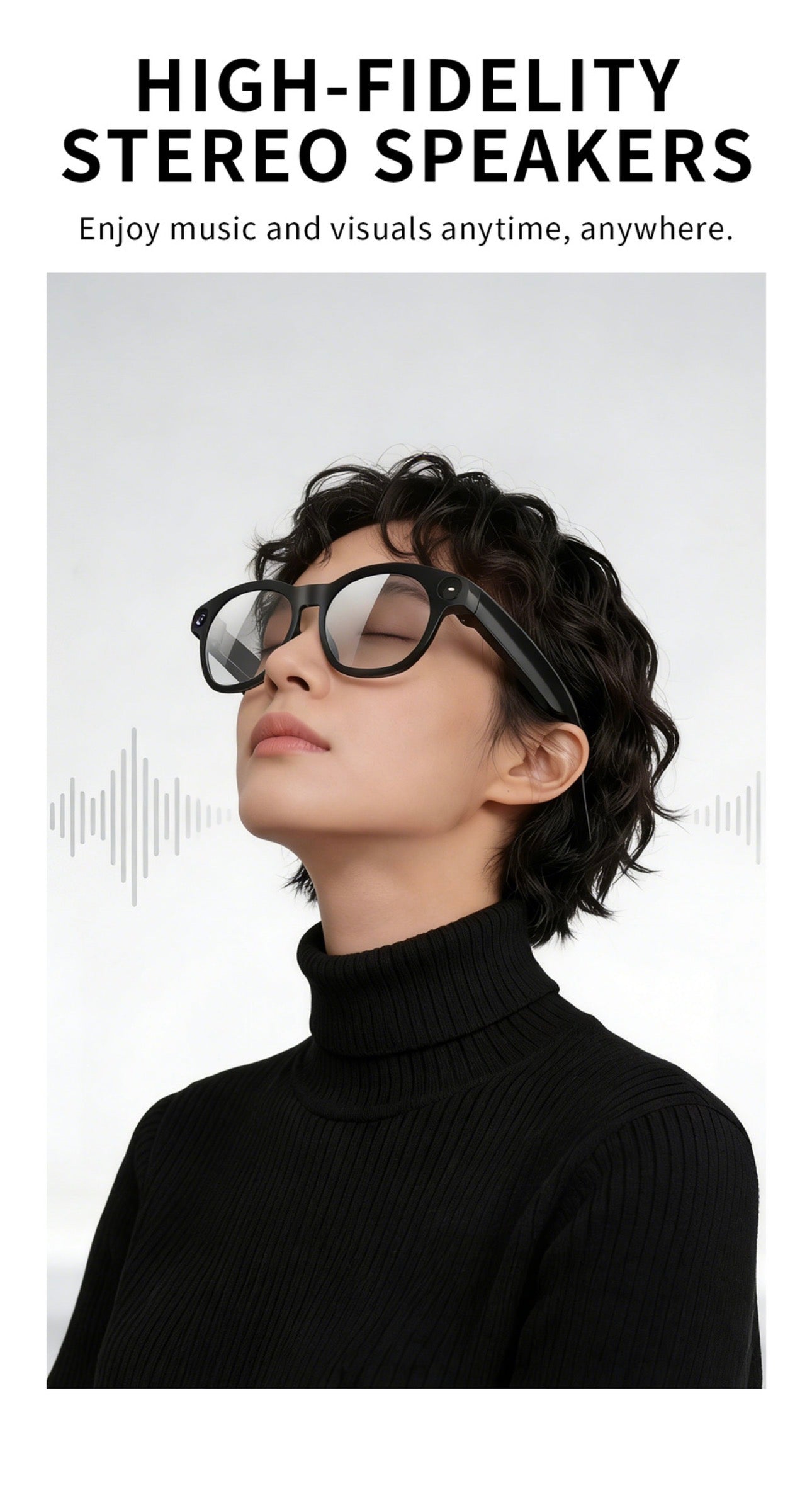 AI Smart Camera Glasses – 8MP 1080P HD Video, Bluetooth 5.3 & Translation