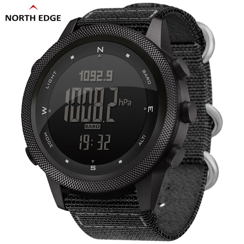 AP46 black outdoor digital watch, front view