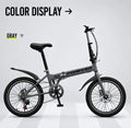 FOREVER Folding Bike 7-Speed Lightweight City Commuter Bicycle 16"/20"/22"